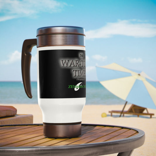 WAR-TOWN TIMES -Stainless Steel Travel Mug with Handle, 14oz-