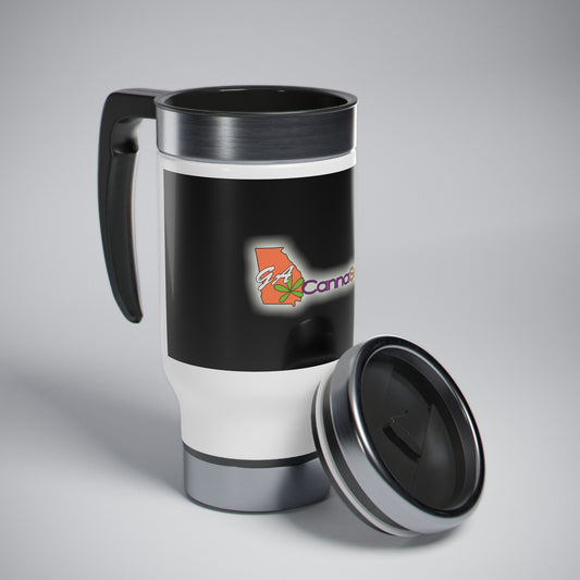 Ga CannaSense -Stainless Steel Travel Mug with Handle, 14oz-